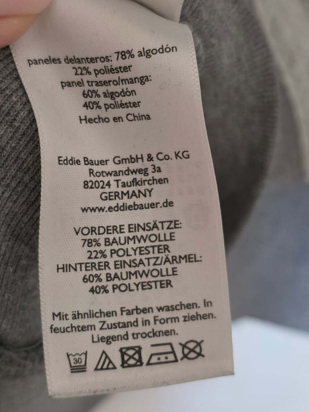 Eddie Bauer Sweatshirt Womens Medium Legend Wash Quilted Gray - Picture 7 of 8